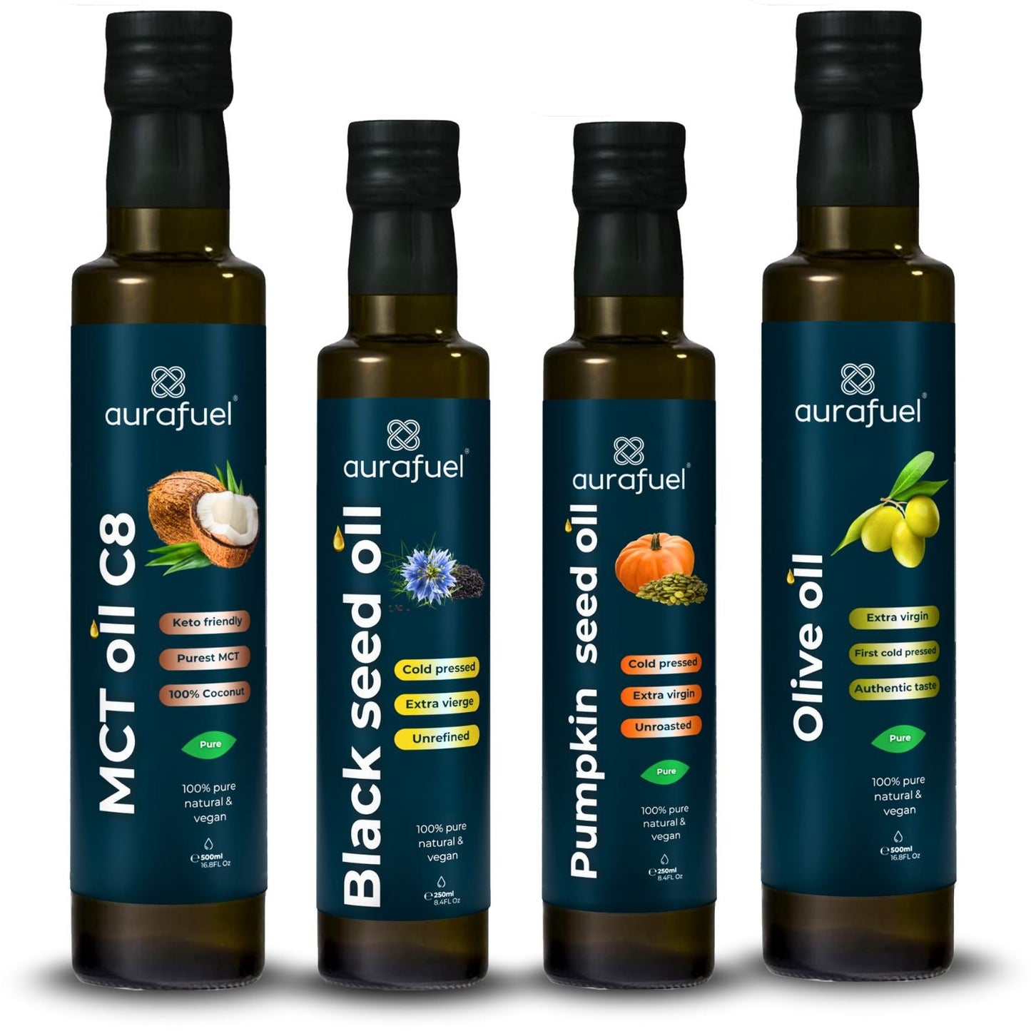 The Essential Four Oils: Black seed, Olive, MCT C8 & Pumpkin seed-0