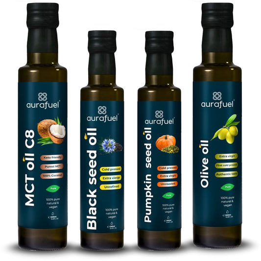 The Essential Four Oils: Black seed, Olive, MCT C8 & Pumpkin seed-0